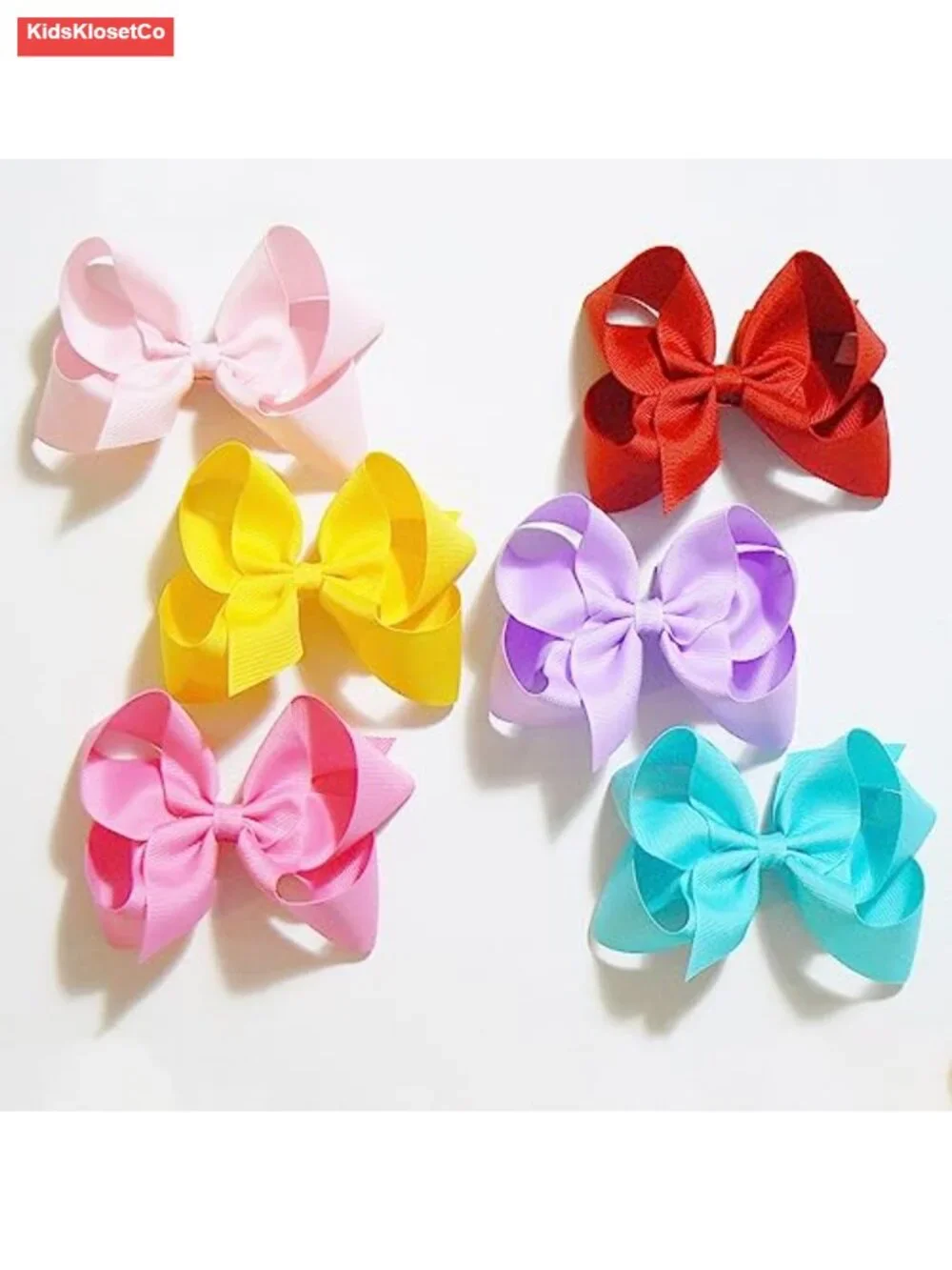 30pcs 6 Inch Grosgrain Ribbon Hair Bows with Alligator Clips